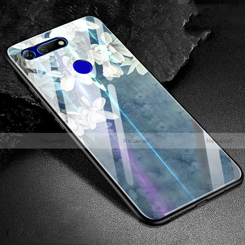 Silicone Frame Fashionable Pattern Mirror Case Cover K02 for Huawei Honor View 20