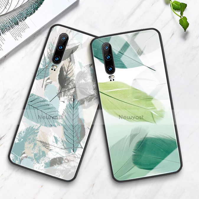 Silicone Frame Fashionable Pattern Mirror Case Cover K02 for Huawei P30