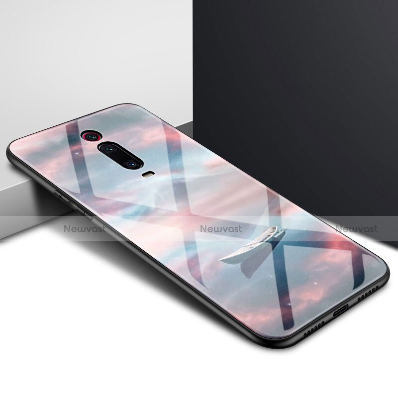 Silicone Frame Fashionable Pattern Mirror Case Cover K04 for Xiaomi Mi 9T