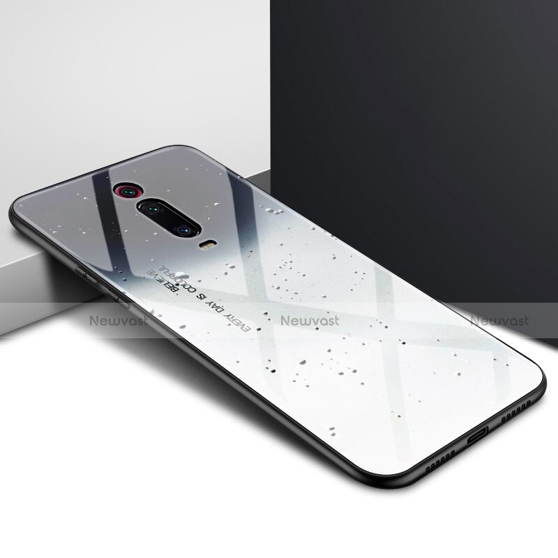 Silicone Frame Fashionable Pattern Mirror Case Cover K04 for Xiaomi Redmi K20 Black