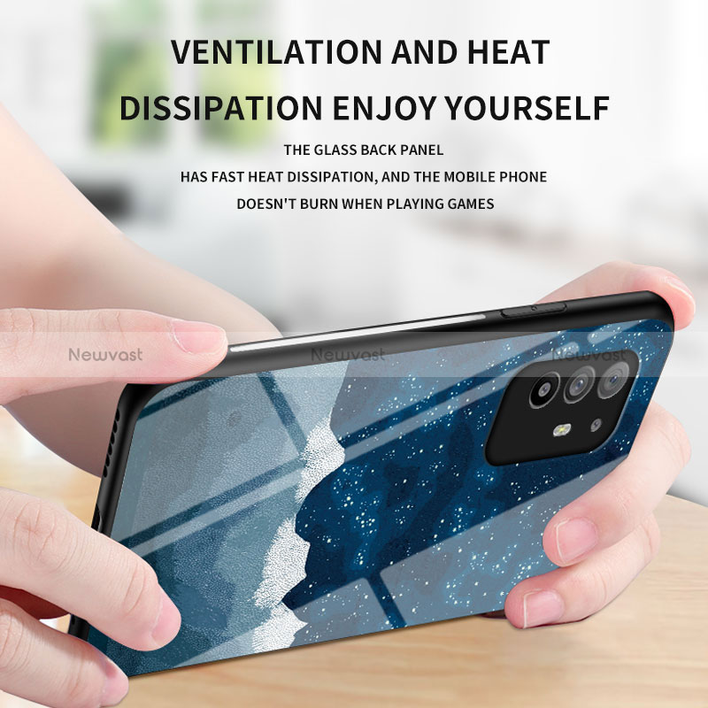 Silicone Frame Fashionable Pattern Mirror Case Cover LS1 for Oppo Reno5 Z 5G