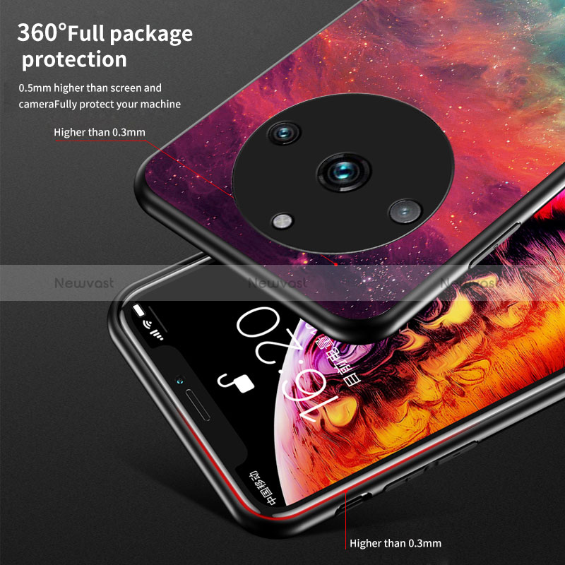 Silicone Frame Fashionable Pattern Mirror Case Cover LS1 for Realme 11 Pro 5G