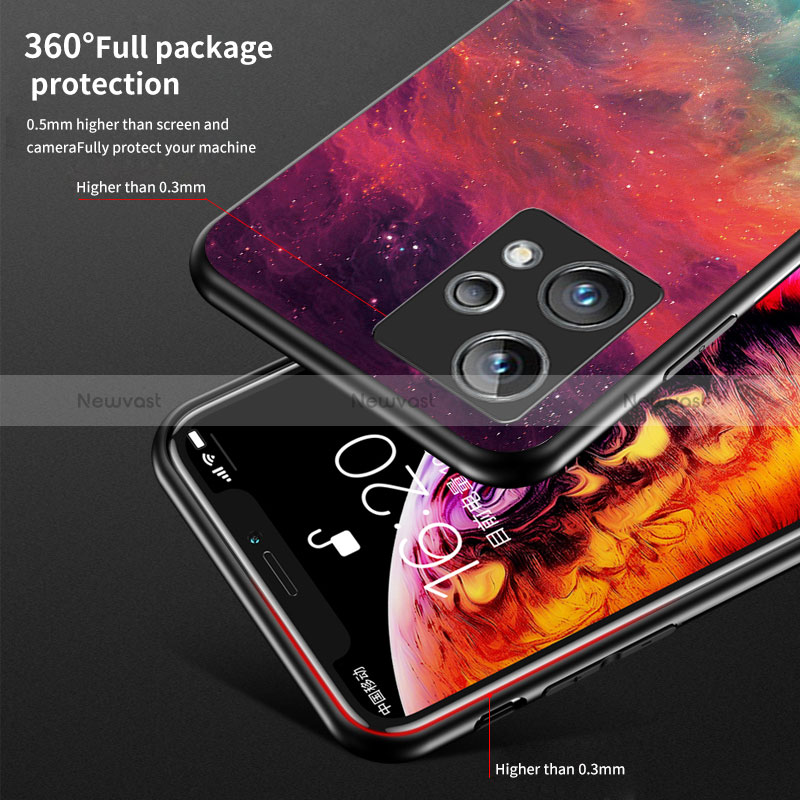 Silicone Frame Fashionable Pattern Mirror Case Cover LS1 for Realme 9 Pro+ Plus 5G