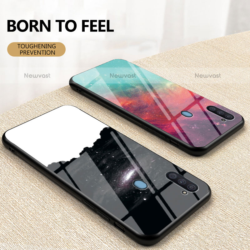 Silicone Frame Fashionable Pattern Mirror Case Cover LS1 for Samsung Galaxy A11