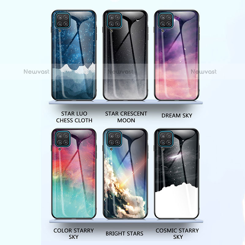 Silicone Frame Fashionable Pattern Mirror Case Cover LS1 for Samsung Galaxy A12