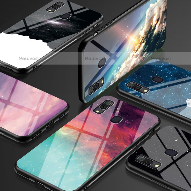 Silicone Frame Fashionable Pattern Mirror Case Cover LS1 for Samsung Galaxy A20