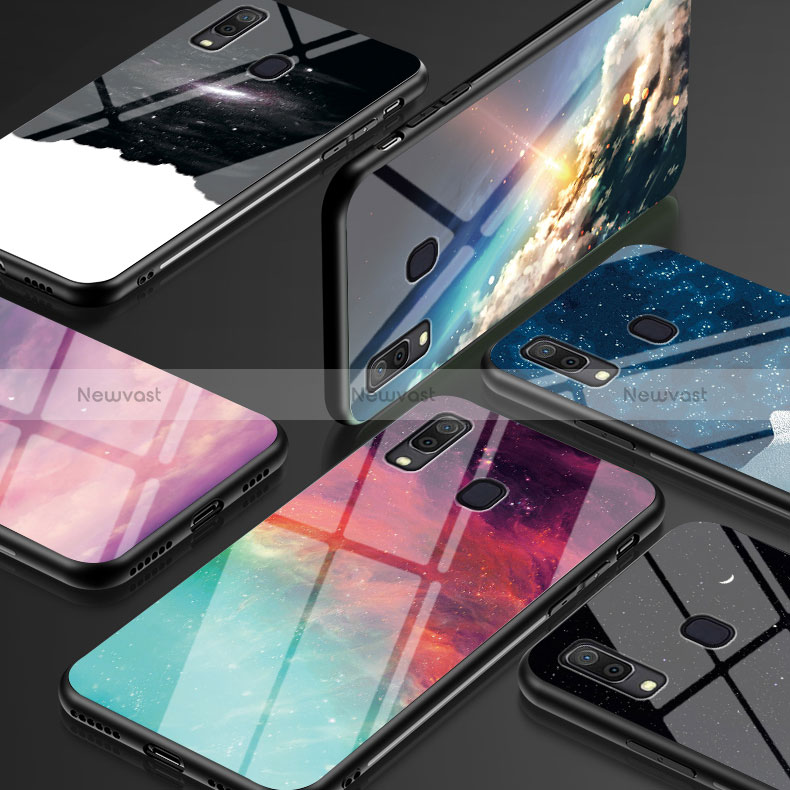Silicone Frame Fashionable Pattern Mirror Case Cover LS1 for Samsung Galaxy A30