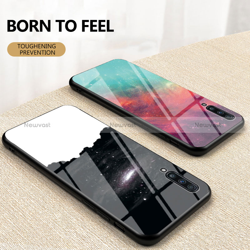 Silicone Frame Fashionable Pattern Mirror Case Cover LS1 for Samsung Galaxy A70