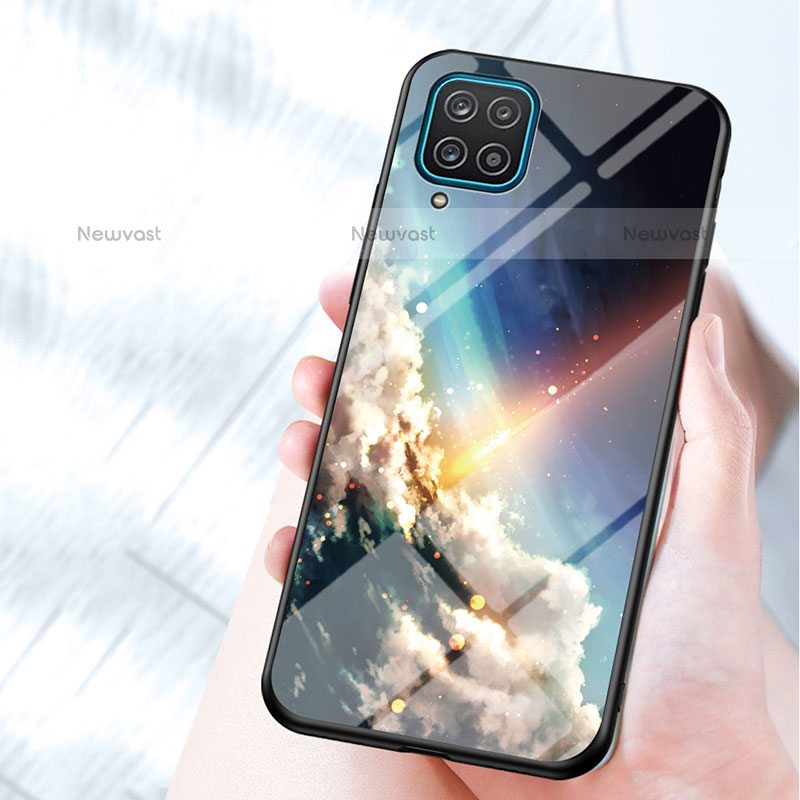 Silicone Frame Fashionable Pattern Mirror Case Cover LS1 for Samsung Galaxy F12