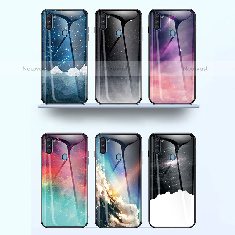 Silicone Frame Fashionable Pattern Mirror Case Cover LS1 for Samsung Galaxy M11