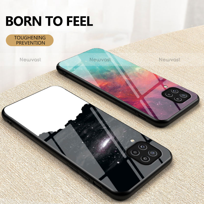 Silicone Frame Fashionable Pattern Mirror Case Cover LS1 for Samsung Galaxy M32 4G