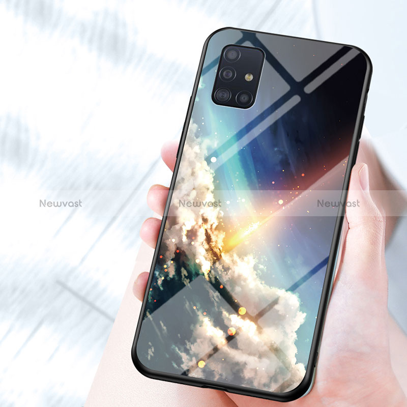 Silicone Frame Fashionable Pattern Mirror Case Cover LS1 for Samsung Galaxy M40S