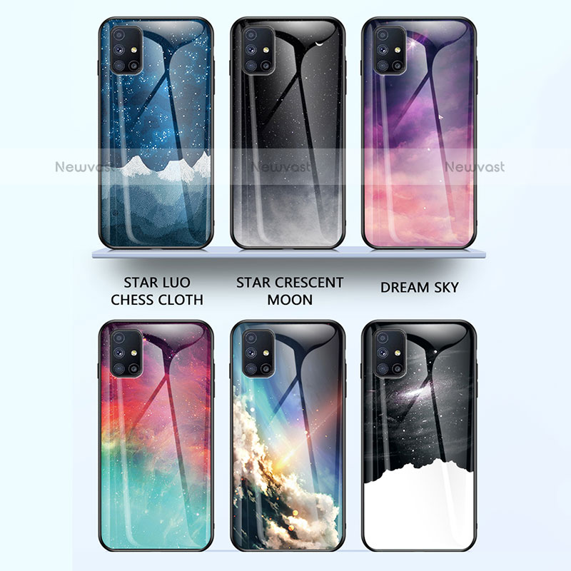 Silicone Frame Fashionable Pattern Mirror Case Cover LS1 for Samsung Galaxy M51