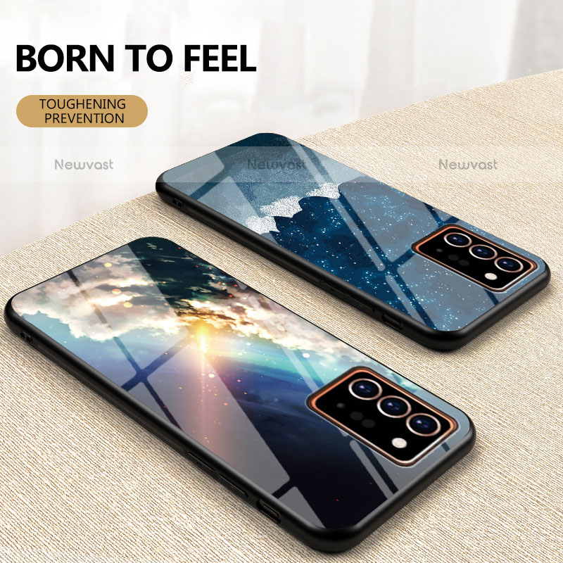 Silicone Frame Fashionable Pattern Mirror Case Cover LS1 for Samsung Galaxy Note 20 Ultra 5G