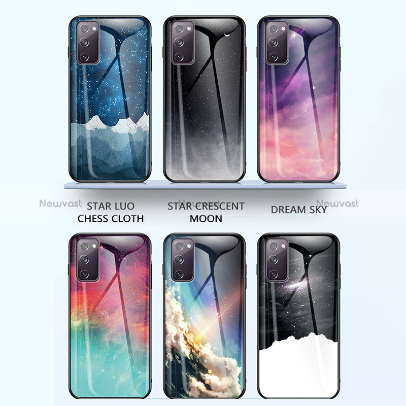 Silicone Frame Fashionable Pattern Mirror Case Cover LS1 for Samsung Galaxy S20 FE (2022) 5G