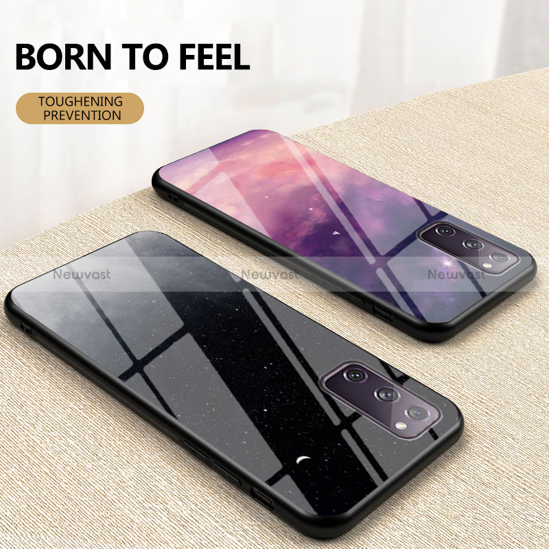 Silicone Frame Fashionable Pattern Mirror Case Cover LS1 for Samsung Galaxy S20 FE 5G