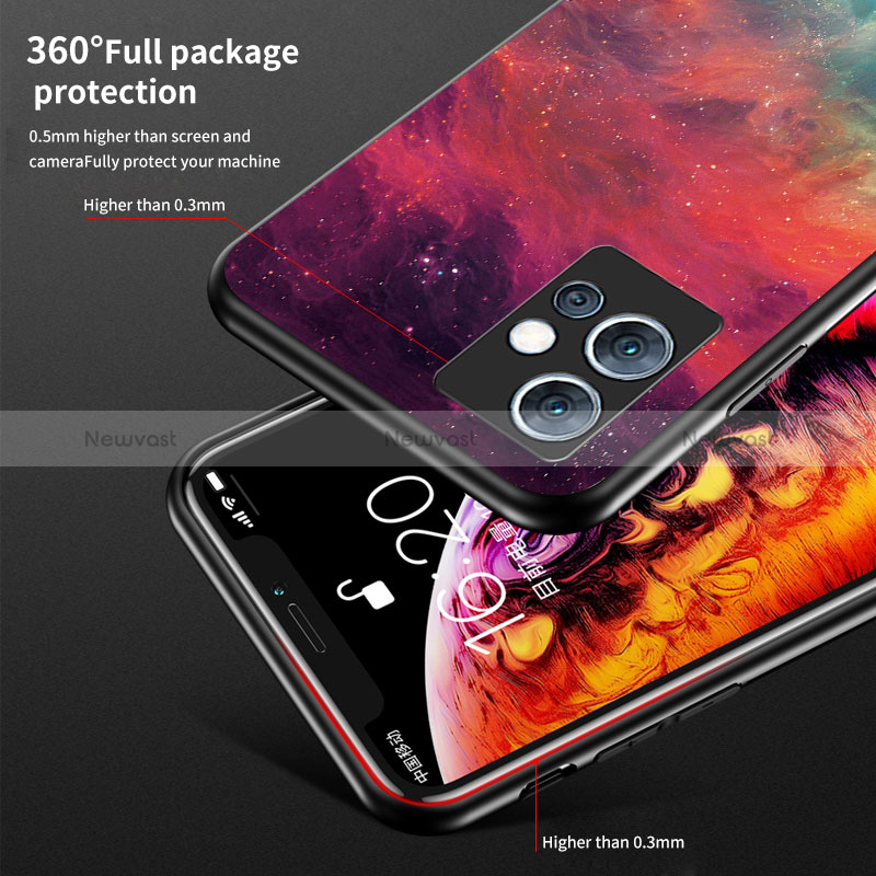 Silicone Frame Fashionable Pattern Mirror Case Cover LS1 for Vivo iQOO Z6 5G