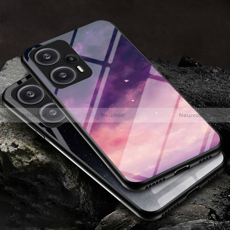 Silicone Frame Fashionable Pattern Mirror Case Cover LS1 for Xiaomi Poco F5 5G