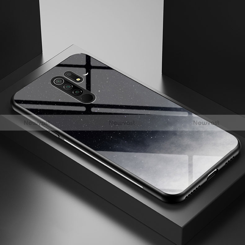 Silicone Frame Fashionable Pattern Mirror Case Cover LS1 for Xiaomi Redmi 9