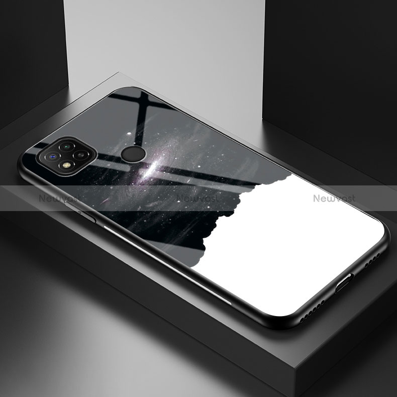 Silicone Frame Fashionable Pattern Mirror Case Cover LS1 for Xiaomi Redmi 9C