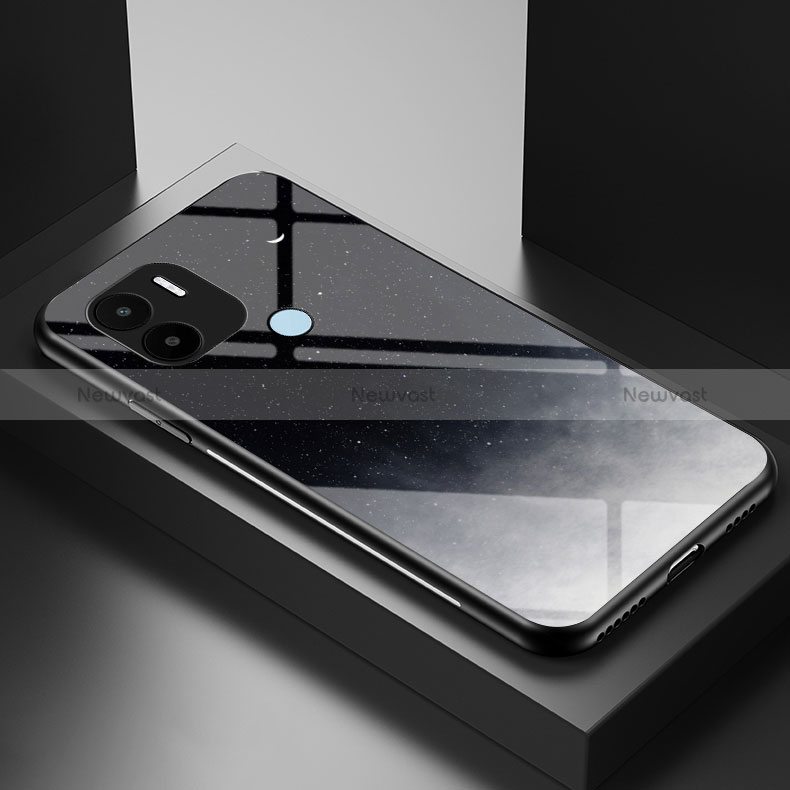Silicone Frame Fashionable Pattern Mirror Case Cover LS1 for Xiaomi Redmi A1 Plus