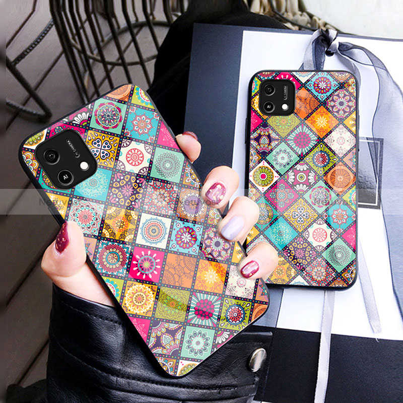 Silicone Frame Fashionable Pattern Mirror Case Cover LS2 for Oppo A16e