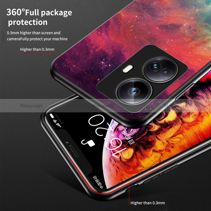 Silicone Frame Fashionable Pattern Mirror Case Cover LS2 for Realme 10 Pro+ Plus 5G