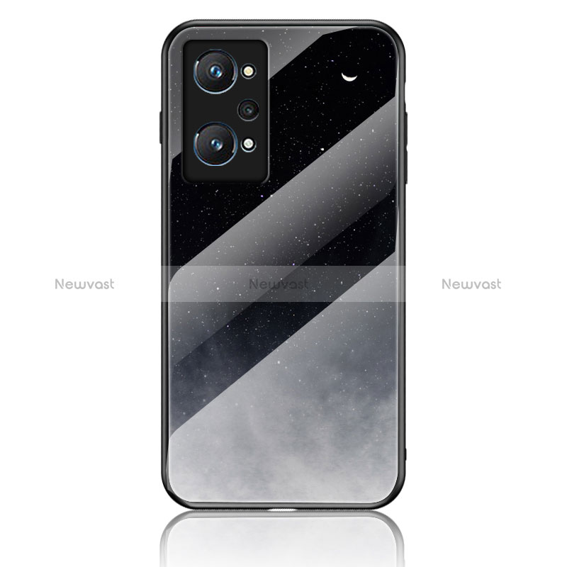 Silicone Frame Fashionable Pattern Mirror Case Cover LS2 for Realme GT Neo 3T 5G Gray