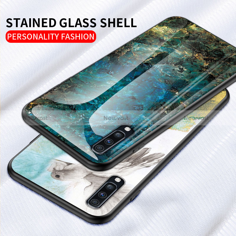 Silicone Frame Fashionable Pattern Mirror Case Cover LS2 for Samsung Galaxy A70