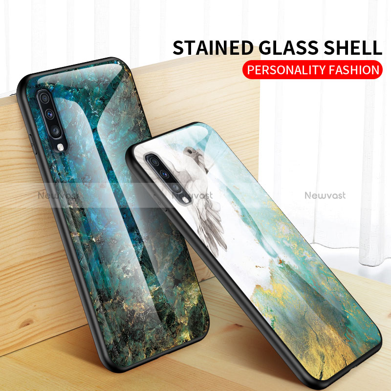 Silicone Frame Fashionable Pattern Mirror Case Cover LS2 for Samsung Galaxy A70S