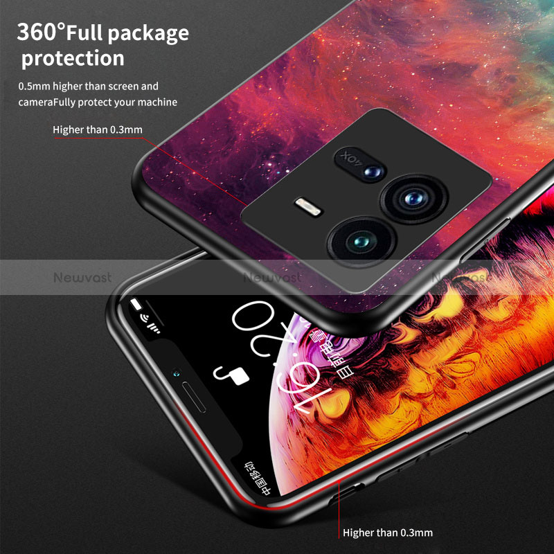 Silicone Frame Fashionable Pattern Mirror Case Cover LS2 for Vivo iQOO 10 Pro 5G