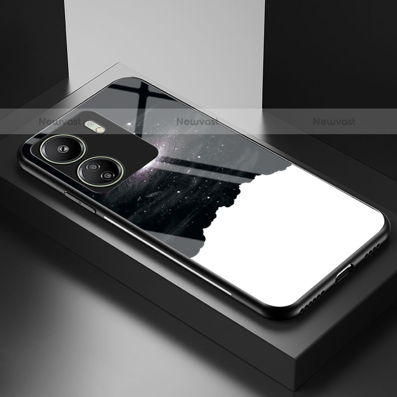 Silicone Frame Fashionable Pattern Mirror Case Cover LS2 for Xiaomi Poco C65