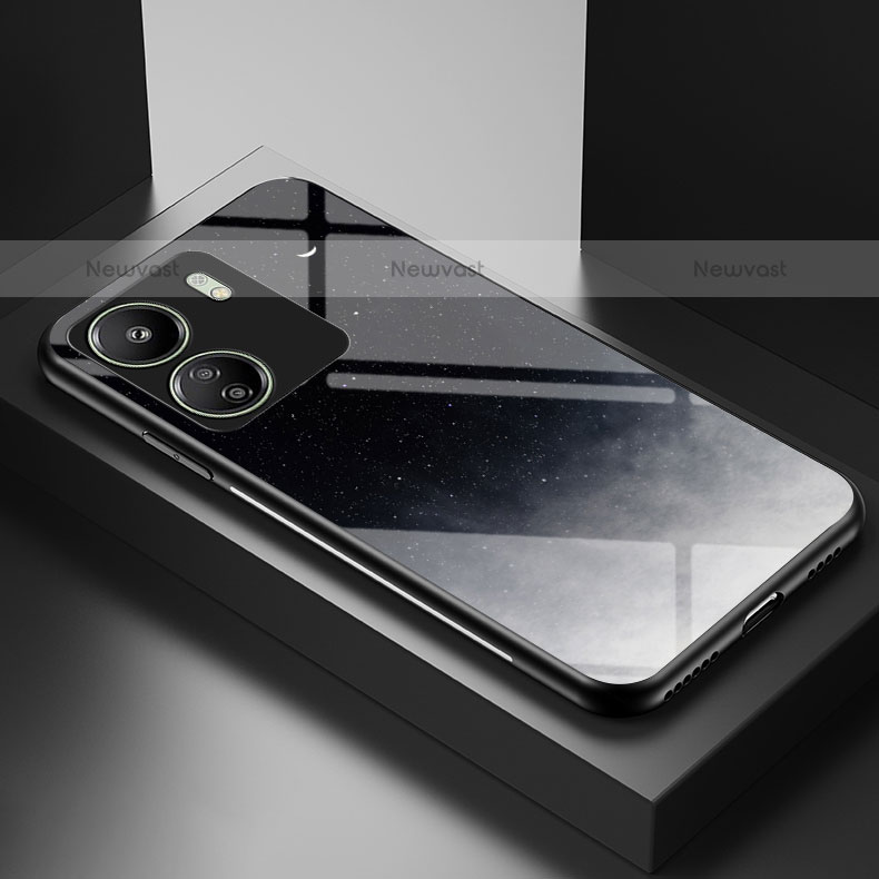 Silicone Frame Fashionable Pattern Mirror Case Cover LS2 for Xiaomi Redmi 13C