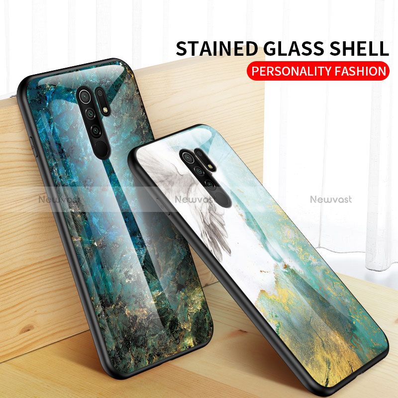 Silicone Frame Fashionable Pattern Mirror Case Cover LS2 for Xiaomi Redmi 9