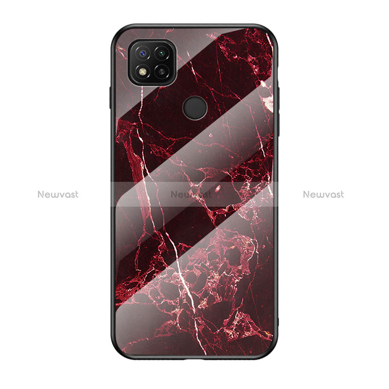 Silicone Frame Fashionable Pattern Mirror Case Cover LS2 for Xiaomi Redmi 9 India