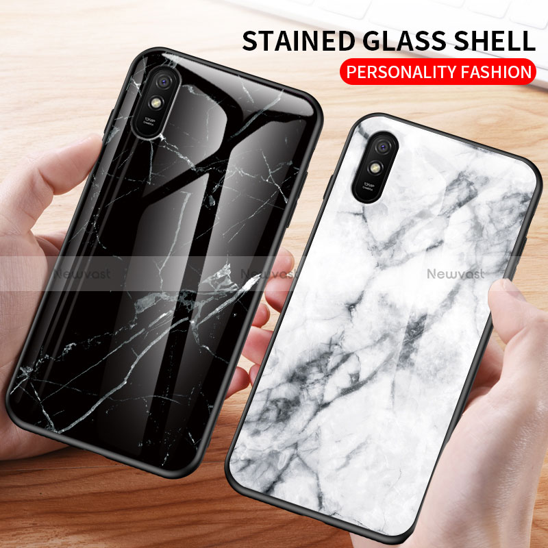 Silicone Frame Fashionable Pattern Mirror Case Cover LS2 for Xiaomi Redmi 9AT