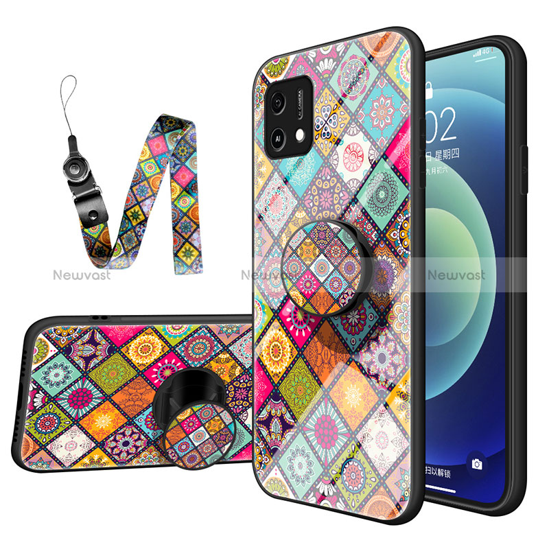 Silicone Frame Fashionable Pattern Mirror Case Cover LS3 for Oppo A16e