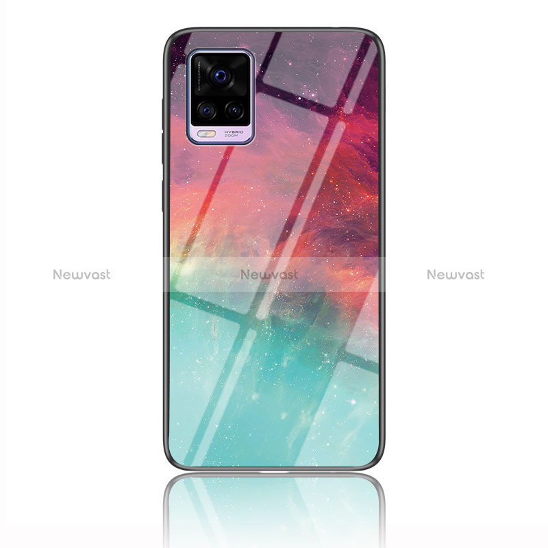 Silicone Frame Fashionable Pattern Mirror Case Cover LS3 for Vivo V20