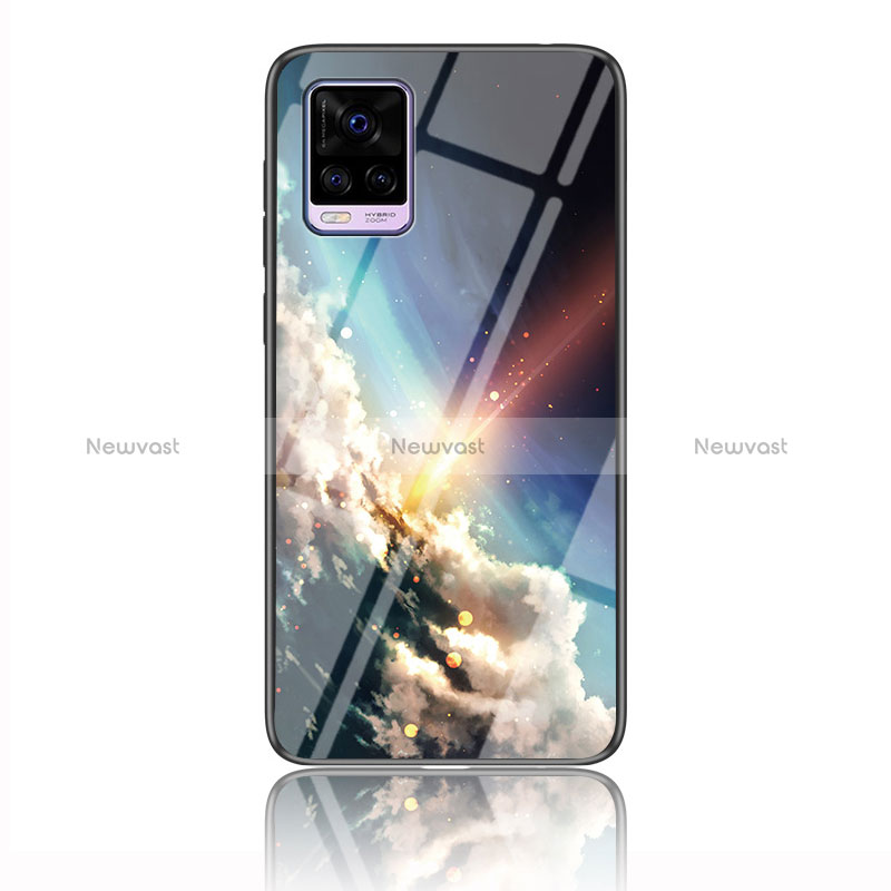 Silicone Frame Fashionable Pattern Mirror Case Cover LS3 for Vivo V20 Mixed