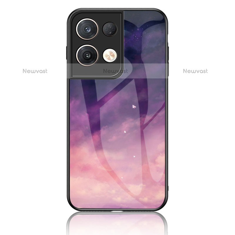 Silicone Frame Fashionable Pattern Mirror Case Cover LS4 for Oppo Reno9 Pro+ Plus 5G