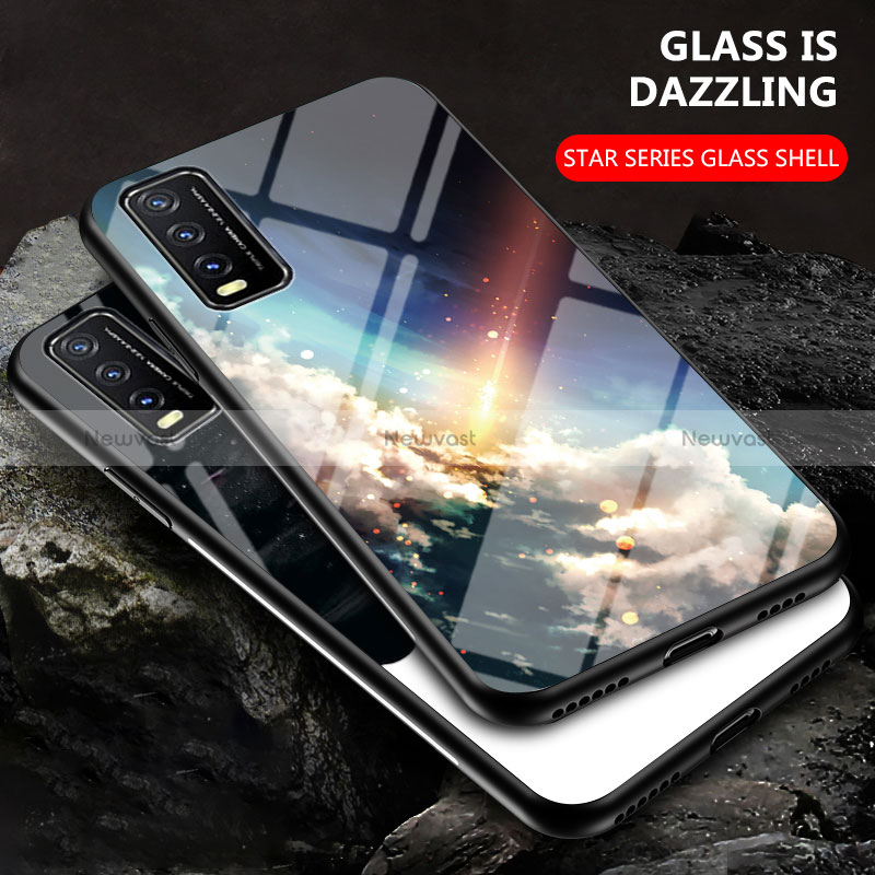 Silicone Frame Fashionable Pattern Mirror Case Cover LS4 for Vivo Y20