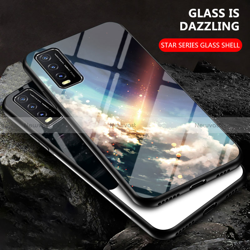 Silicone Frame Fashionable Pattern Mirror Case Cover LS4 for Vivo Y30