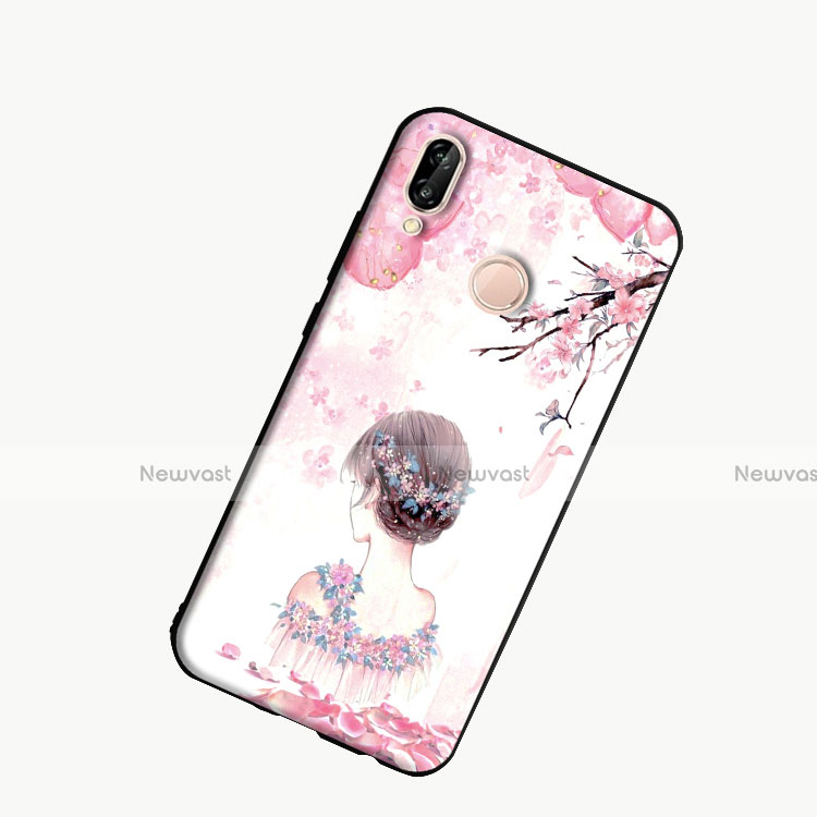 Silicone Frame Fashionable Pattern Mirror Case Cover S01 for Huawei Honor 10 Lite