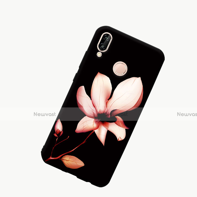 Silicone Frame Fashionable Pattern Mirror Case Cover S01 for Huawei Honor 10 Lite Black