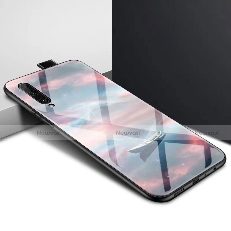 Silicone Frame Fashionable Pattern Mirror Case Cover S01 for Huawei Honor 9X Pro