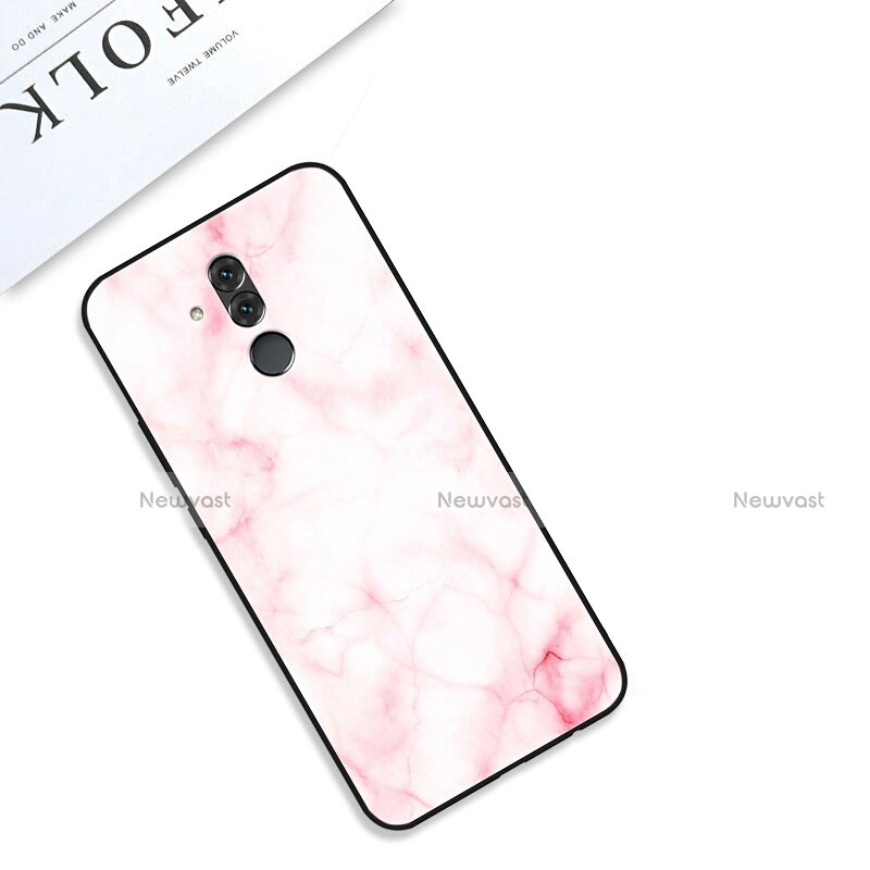 Silicone Frame Fashionable Pattern Mirror Case Cover S01 for Huawei Mate 20 Lite