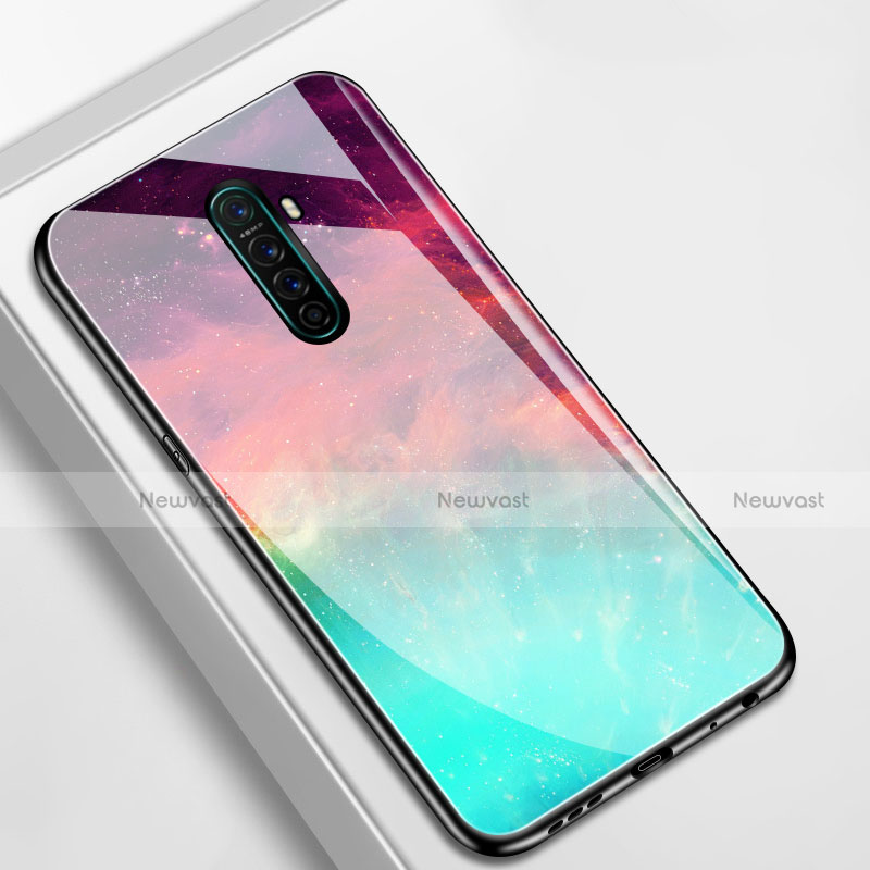 Silicone Frame Fashionable Pattern Mirror Case Cover S01 for Oppo Reno Ace