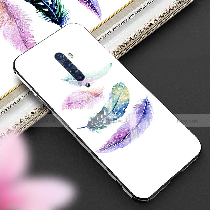 Silicone Frame Fashionable Pattern Mirror Case Cover S01 for Oppo Reno2