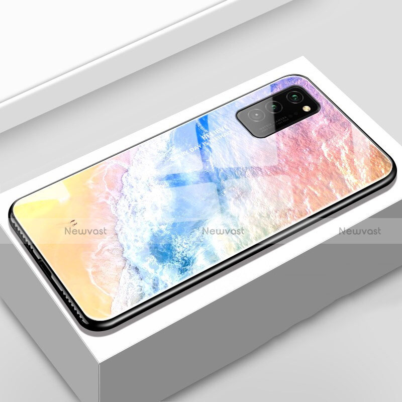 Silicone Frame Fashionable Pattern Mirror Case Cover S02 for Huawei Honor View 30 Pro 5G