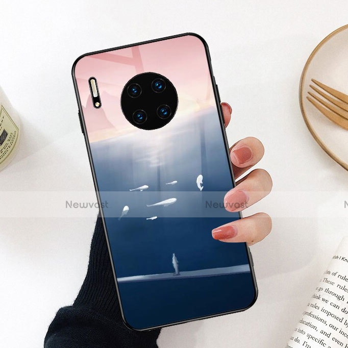 Silicone Frame Fashionable Pattern Mirror Case Cover S02 for Huawei Mate 30 5G
